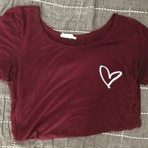 Maroon maternity shirt
